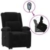 vidaXL Sill&oacute;n elevable de terciopelo negro