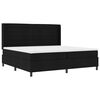 vidaXL Cama Box Spring LED con colch&oacute;n Negro 200 x 200 cm tela