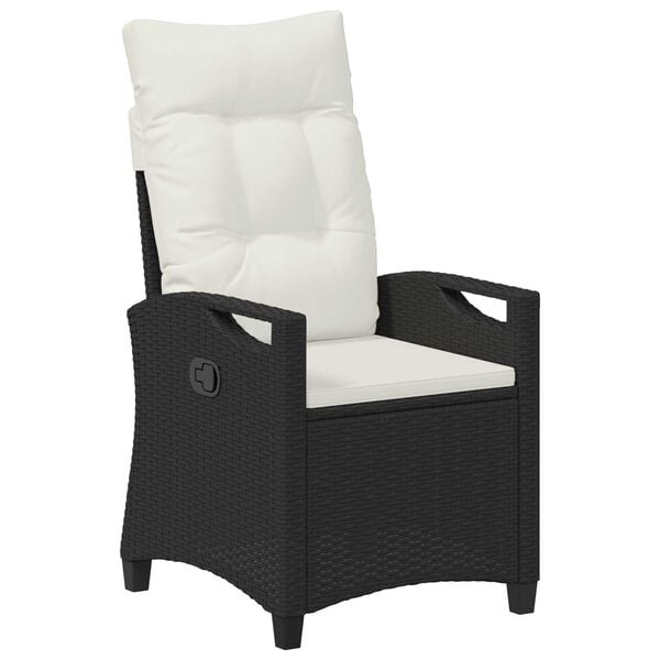 vidaXL Silla de Jard&iacute;n 2 pcs Negro y crema 56 x 60 x 112 cm