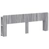 vidaXL Cabecero con armario Gris Sonoma Madera de Ingenier&iacute;a