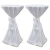 vidaXL 2 manteles blancos de 80 cm con lazo