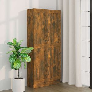vidaXL Estanter&iacute;a madera contrachapada roble ahumado 82,5x30,5x185,5cm