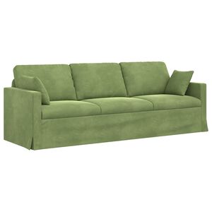 vidaXL Sof&aacute; Verde claro 228 x 78 x 80 cm Terciopelo
