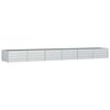 vidaXL Arriate de acero galvanizado plateado 480x80x45 cm