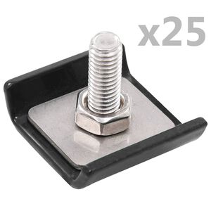 vidaXL Conector de enrejado 25 sets gris antracita