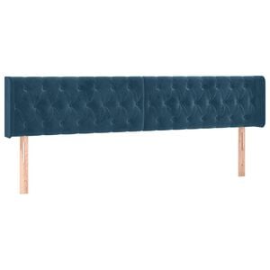 vidaXL Cabeceros terciopelo azul oscuro 180x7x78/88 cm
