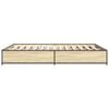 vidaXL Estructura cama madera ingeniería metal roble Sonoma 140x200 cm