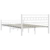 vidaXL Estructura de cama sin colch&oacute;n metal blanco 140x200 cm