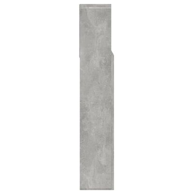 vidaXL Mueble cabecero gris hormigón 140x19x103,5 cm
