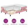 vidaXL Cama tipo Box Spring con colch&oacute;n Rosa 180 x 200 cm Terciopelo