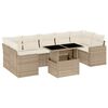vidaXL Set de sofás de jardín y cojines 8 piezas ratán sintético beige