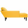 vidaXL Chaise longue con coj&iacute;n de tela de pana amarillo claro
