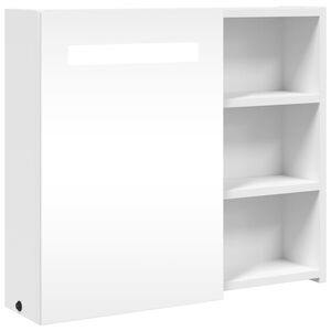 vidaXL Mueble de ba&ntilde;o con espejo y luz LED blanco 60x13x52 cm