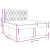 vidaXL Cama box spring con colchón tela negro 180x200 cm