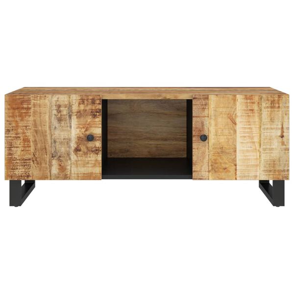 vidaXL Mesa de centro madera maciza mango y contrachapada 100x54x40 cm
