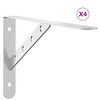 vidaXL Soportes de estante 4 uds acero inoxidable 30x2,5x15,5 cm