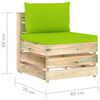 vidaXL Muebles de jard&iacute;n 5 piezas con cojines madera impregnada verde
