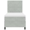 vidaXL Cama tipo Box Spring Gris Claro 100 x 200 cm Terciopelo