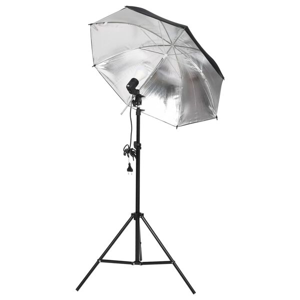 vidaXL Kit de estudio fotogr&aacute;fico con set de luces, fondo y reflector
