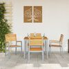 vidaXL Silla de Jard&iacute;n 4 pcs Marr&oacute;n 56 x 57 x 87 cm