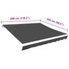 vidaXL Toldo de lona blanco gris antracita 3x2,5 m