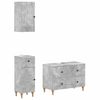 vidaXL Juego de armarios de ba&ntilde;o de 3 piezas ALKMAAR Gris Hormig&oacute;n