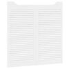 vidaXL Puertas batientes 2 pcs Blanco Madera de Pino Maciza