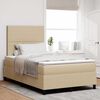 vidaXL Cama tipo Box Spring Gris claro y blanco. 193 x 120 x 128 cm