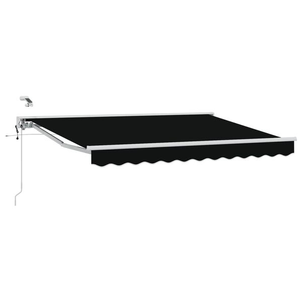 vidaXL Toldo Retr&aacute;ctil El&eacute;ctrico Negro 3 x 2,5 m
