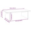 vidaXL Soporte de monitor madera maciza de pino blanco 50x27x15 cm