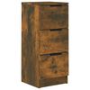 vidaXL Aparador madera contrachapada color roble ahumado 30x30x70 cm