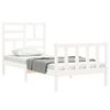 vidaXL Estructura cama sin colch&oacute;n madera maciza pino blanca 100x200cm