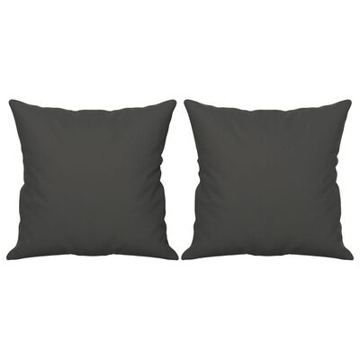 vidaXL Juego de sofás con cojines 3 piezas tela microfibra gris oscuro