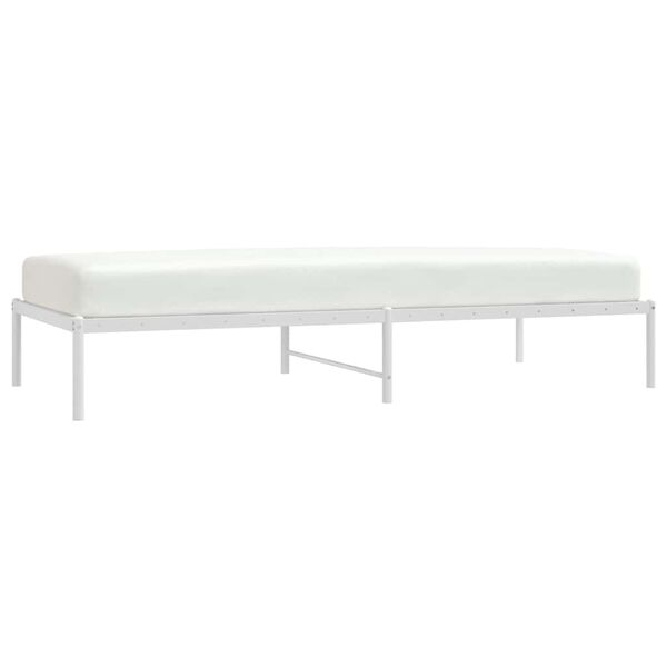 vidaXL Estructura de cama sin colch&oacute;n metal blanco 90x200 cm