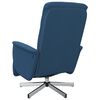 vidaXL Sill&oacute;n reclinable de masaje con reposapi&eacute;s tela azul