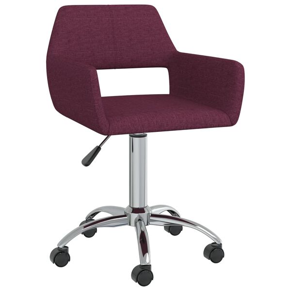 vidaXL Sillas de comedor giratorias 6 unidades tela morada