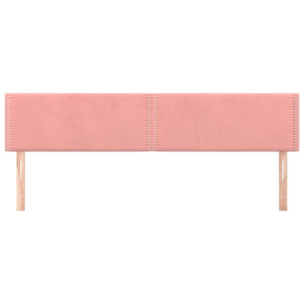 vidaXL Cabeceros 2 unidades de terciopelo rosa 100x5x78/88 cm