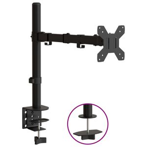 vidaXL Soporte para monitor acero negro VESA 75/100 mm