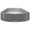 vidaXL Jardinera arriate acero galvanizado gris 523x140x36 cm
