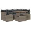 vidaXL Conjunto de sof&aacute; de jard&iacute;n 7 uds. Gris
