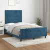 vidaXL Estructura de cama sin colch&oacute;n terciopelo azul oscuro 120x190cm