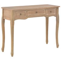 280047 vidaXL Dressing Console Table with 3 Drawers Brown