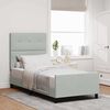 vidaXL Cama tipo Box Spring Gris claro 90 x 200 cm Terciopelo