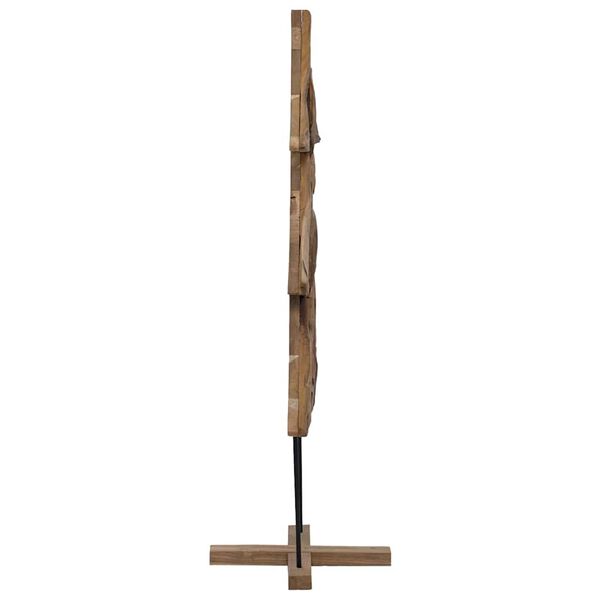 vidaXL &Aacute;rbol de Navidad con soporte Marr&oacute;n 90 cm Madera de teca maciza
