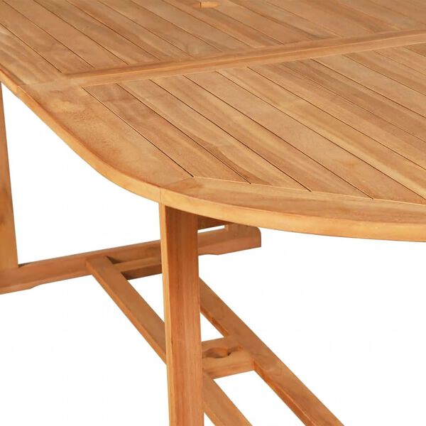 vidaXL Conjunto de comedor de jard&iacute;n 9 piezas madera maciza de teca