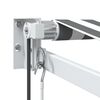 vidaXL Toldo retr&aacute;ctil aluminio y tela gris antracita y blanco 4x3 m