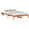vidaXL Estructura de cama Marr&oacute;n cera 140 x 200 cm