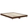 vidaXL Estructura de cama madera de ingenier&iacute;a marr&oacute;n roble 135x190 cm