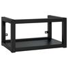 vidaXL Estructura de lavabo suspendido hierro negro 59x38x31 cm