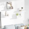 vidaXL Estante flotante de pared 4 uds MDF blanco brillo 40x23x3,8 cm